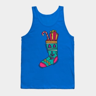 Stuffed Christmas Sock Tank Top